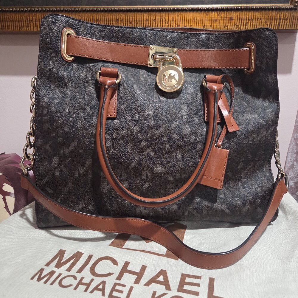 Authentic Michael Kors monogram bag and wallet